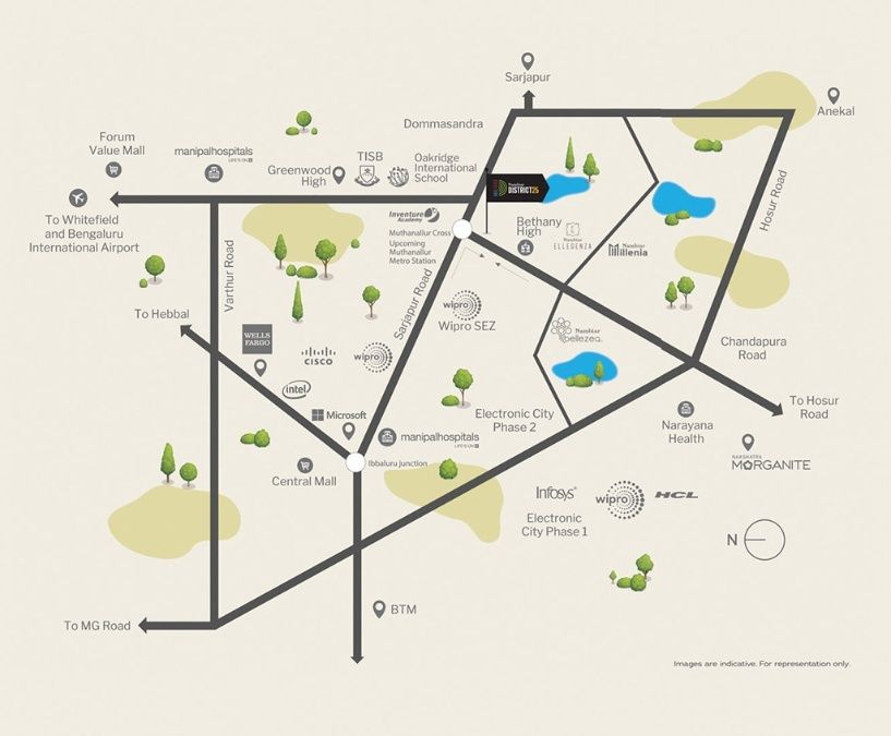 Nambiar Ellegenza Phase 2 Location Map